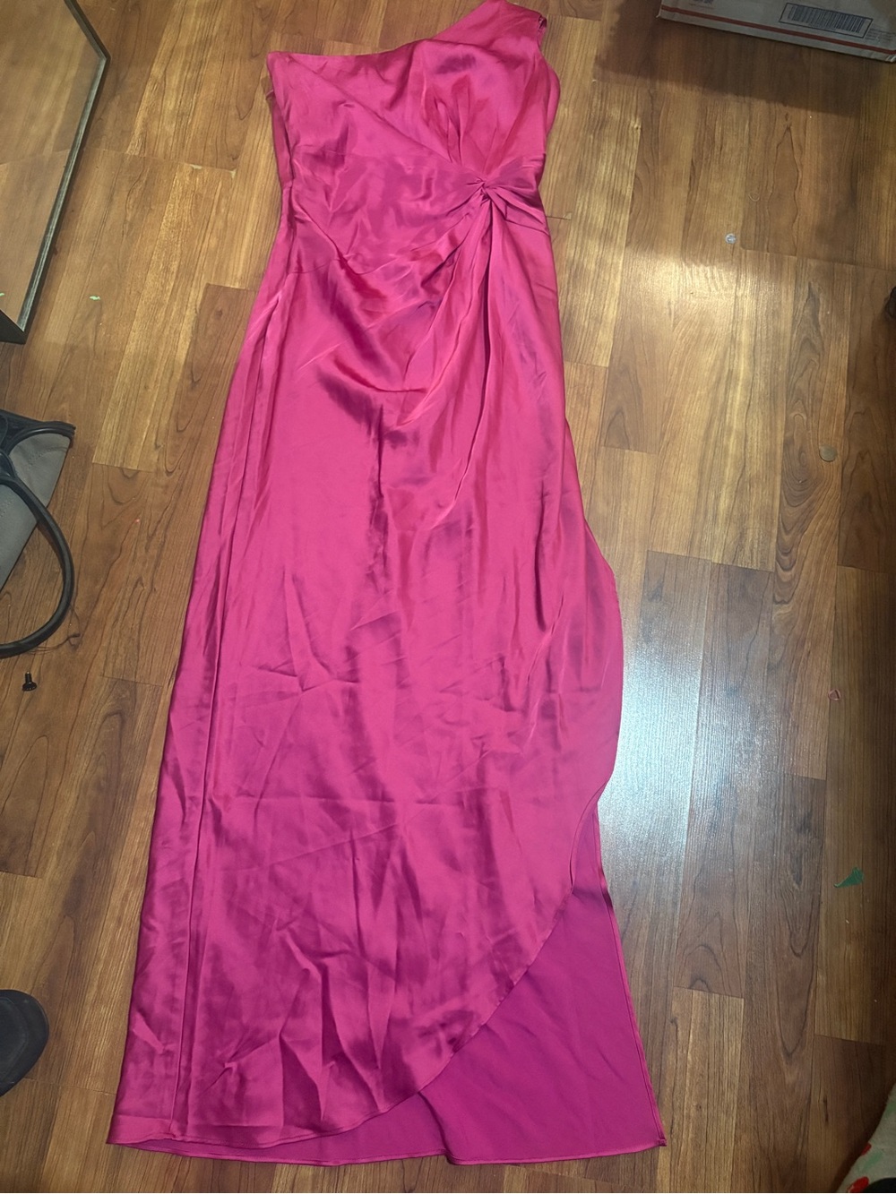 Abercrombie & Fitch Hot Pink One-Shoulder Evening Gown